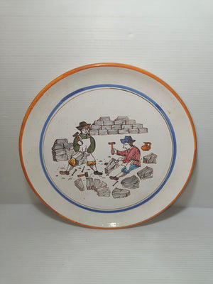 Piatto Gubbio Antichi Mestieri Vintage
