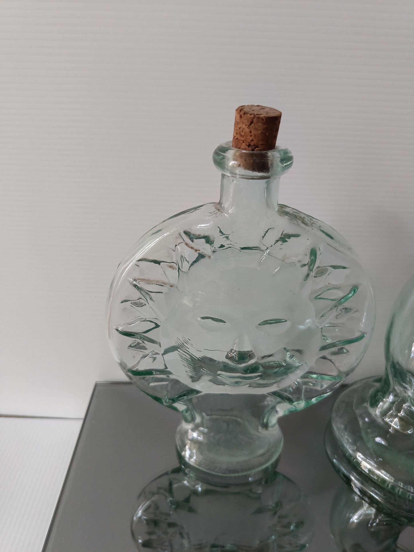 Bottiglie Sole E Luna In Vetro Vintage