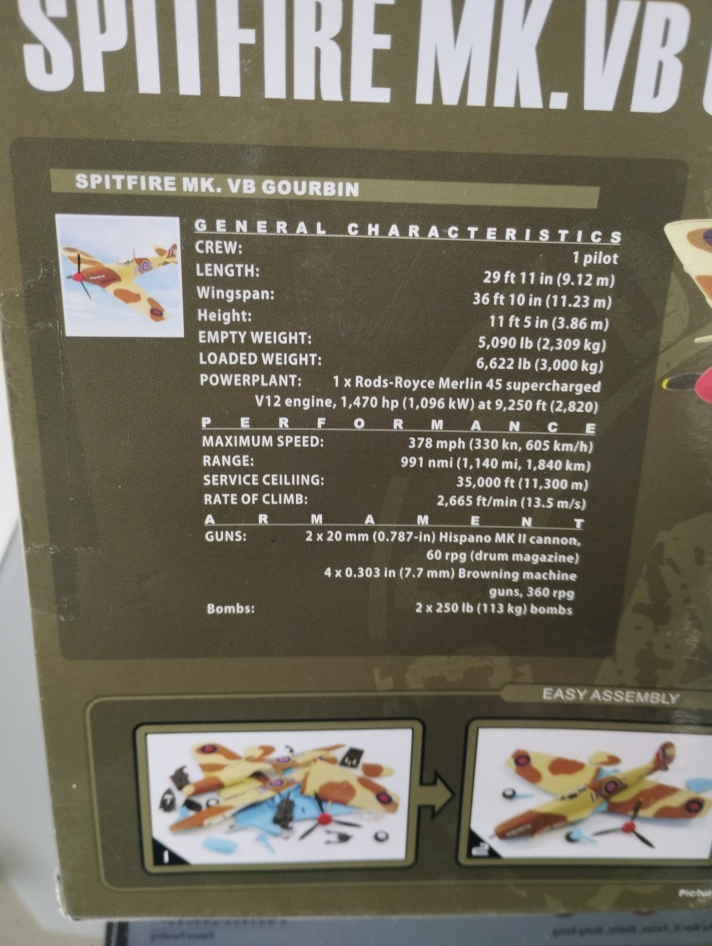 Spitfire MK.VB Gourbin Puzzle
4D Master
Scala 1:72