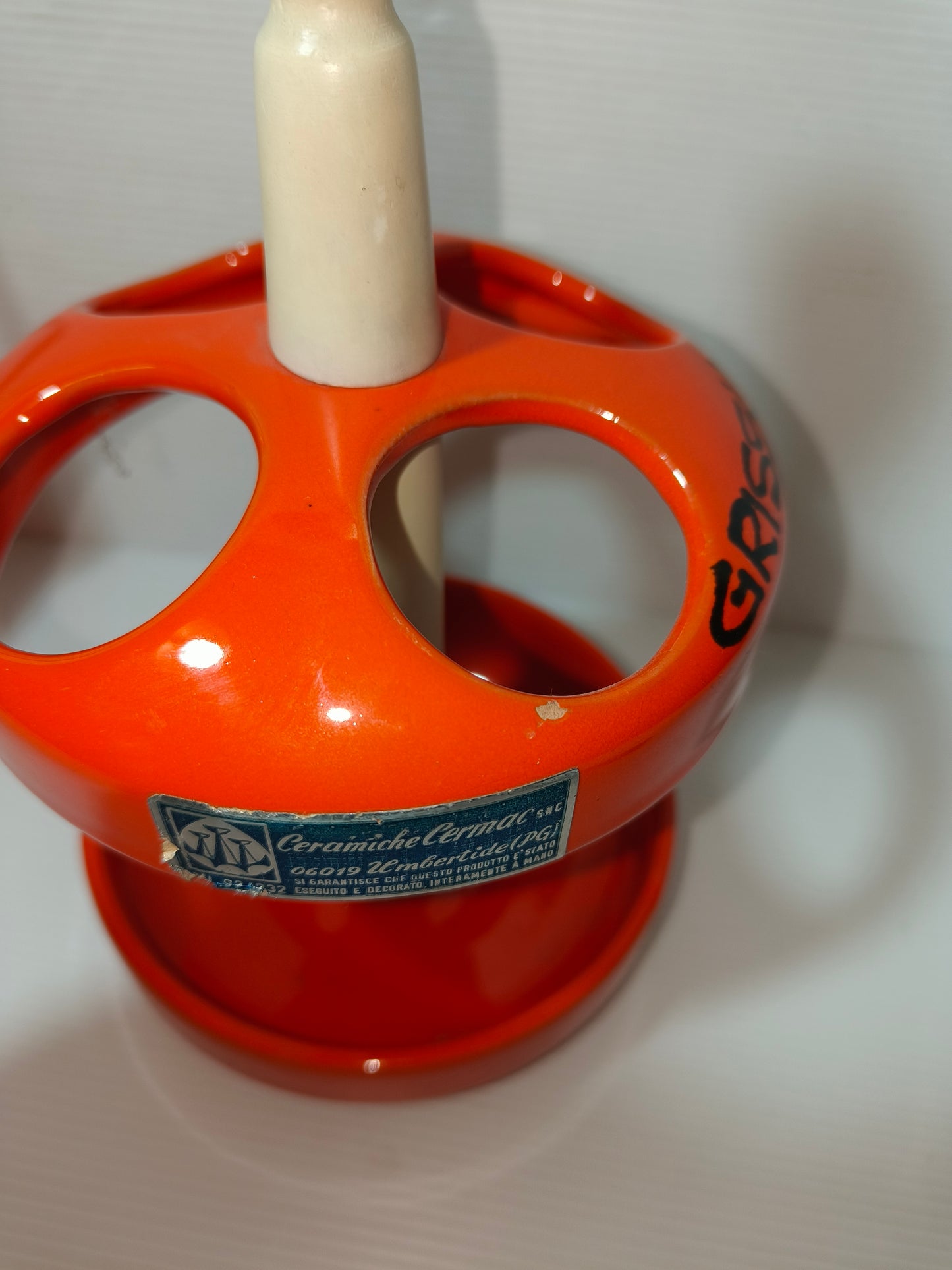 Porta grissini e biscottiera Ceramiche Cermac, anni 60-70 LEGGI