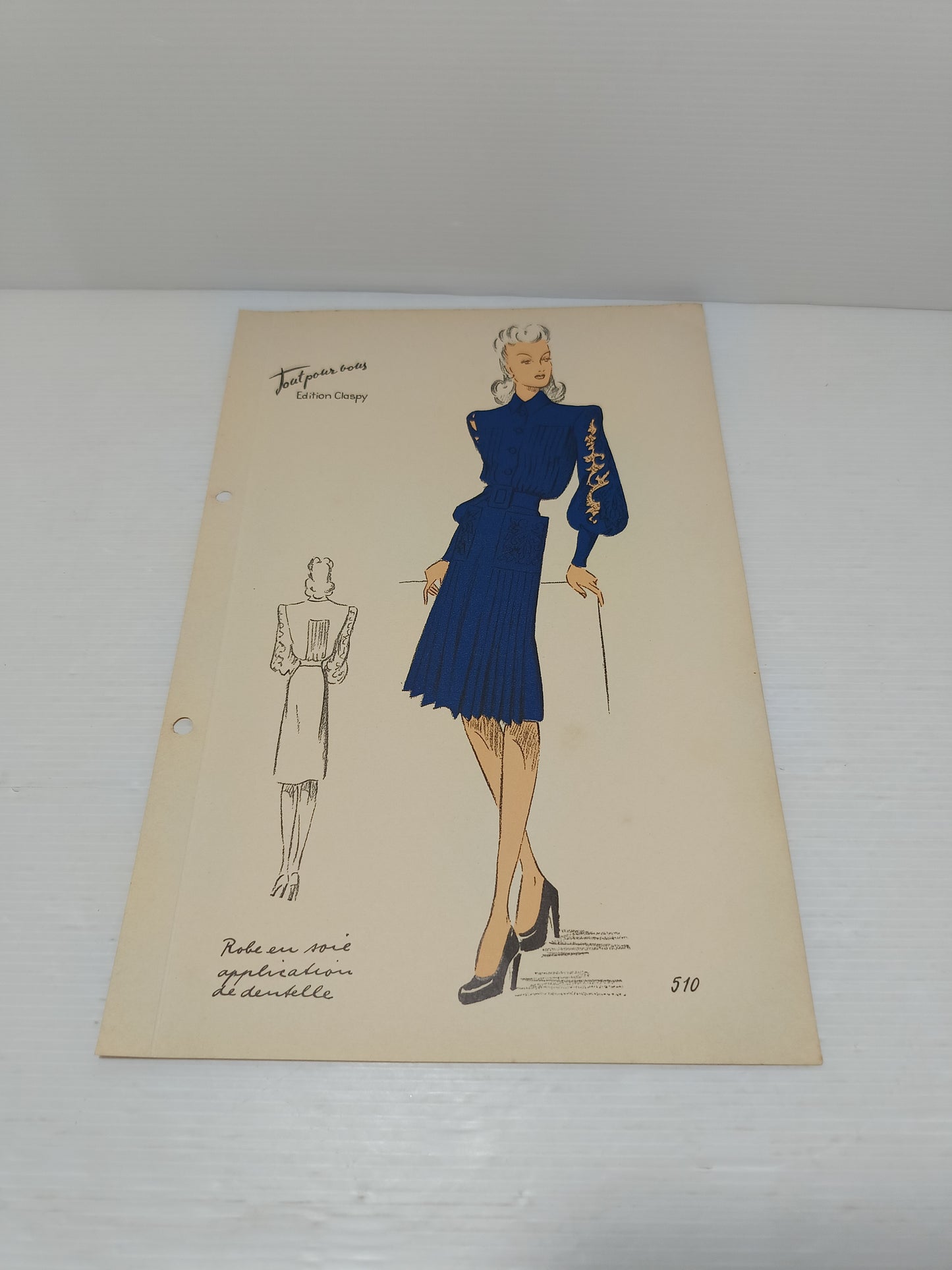 Abito Moda Femminile
Tout pour Vous Edition Claspy
Stampa D'epoca Originale
Anni 40