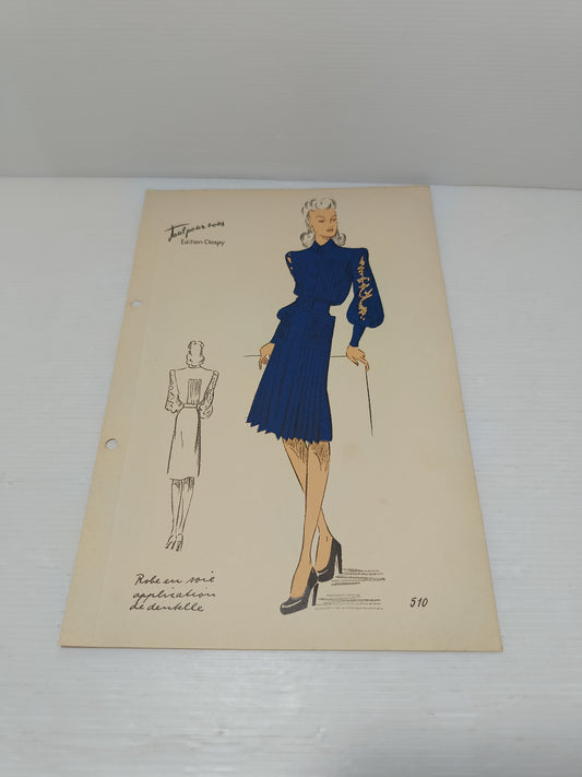 Abito Moda Femminile
Tout pour Vous Edition Claspy
Stampa D'epoca Originale
Anni 40