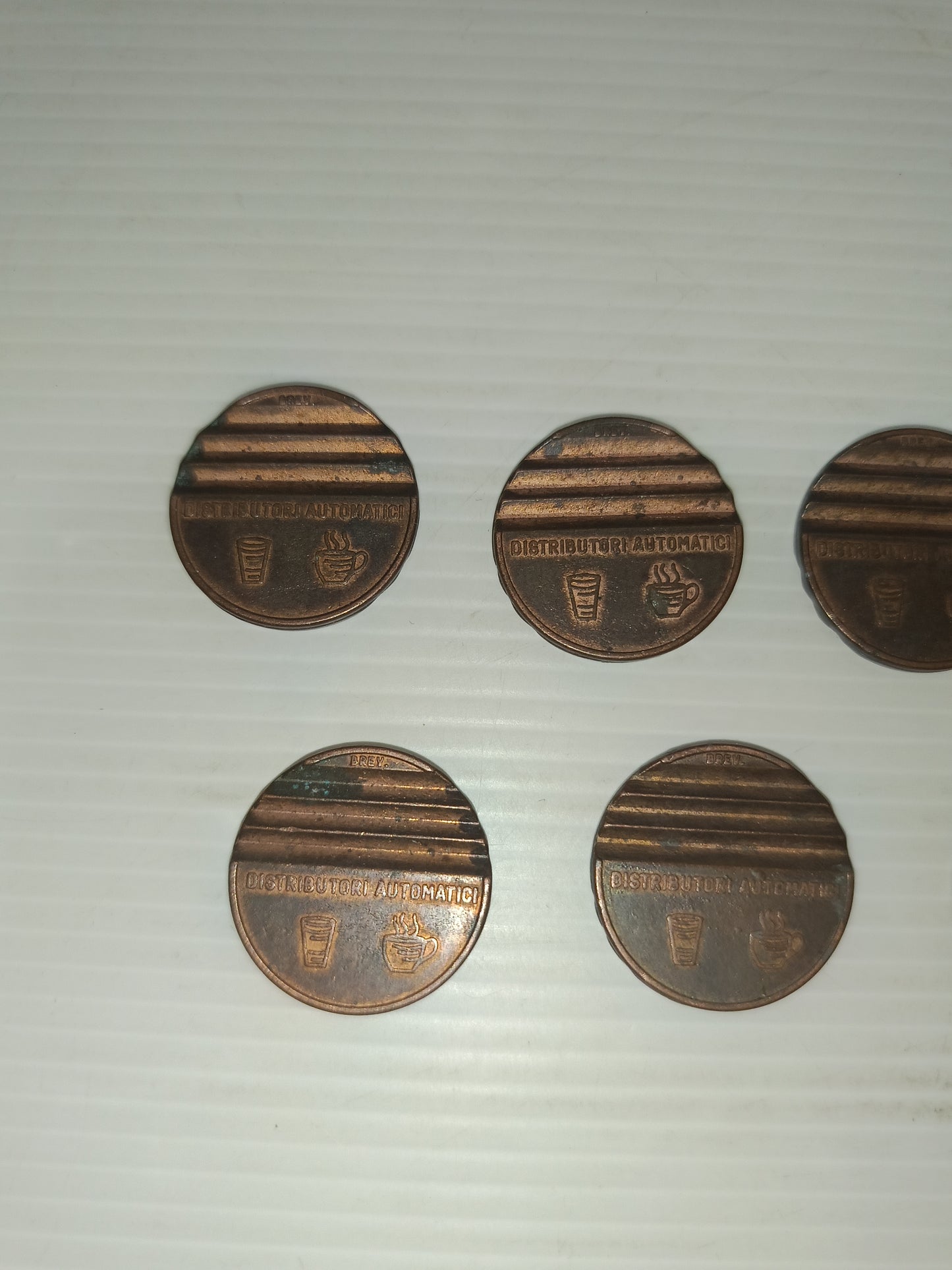 7 Gettoni Per Distributori Automatici Vintage