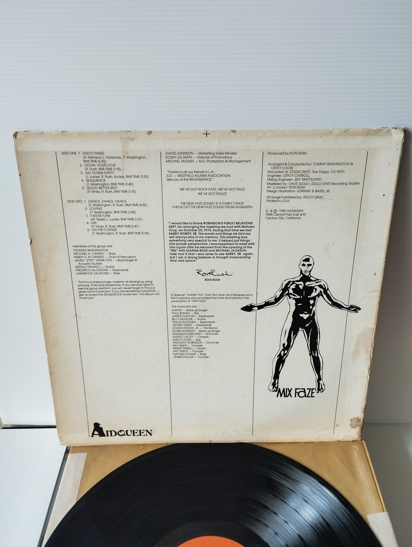 Seaquence Mix Faze Aidqueen Records lp 33 giri