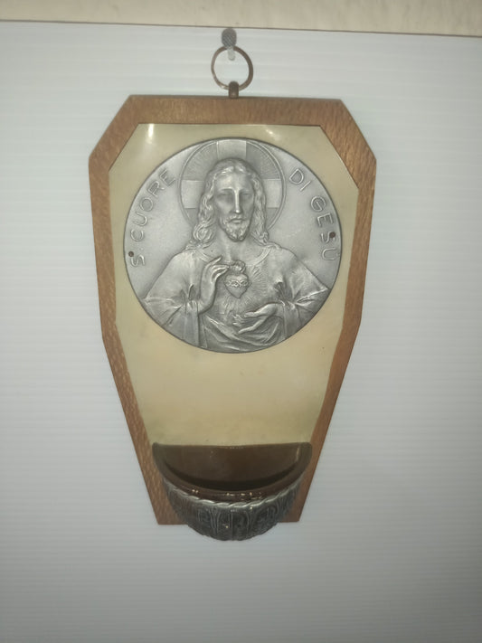 Acquasantiera S.Cuore Di Gesù Vintage