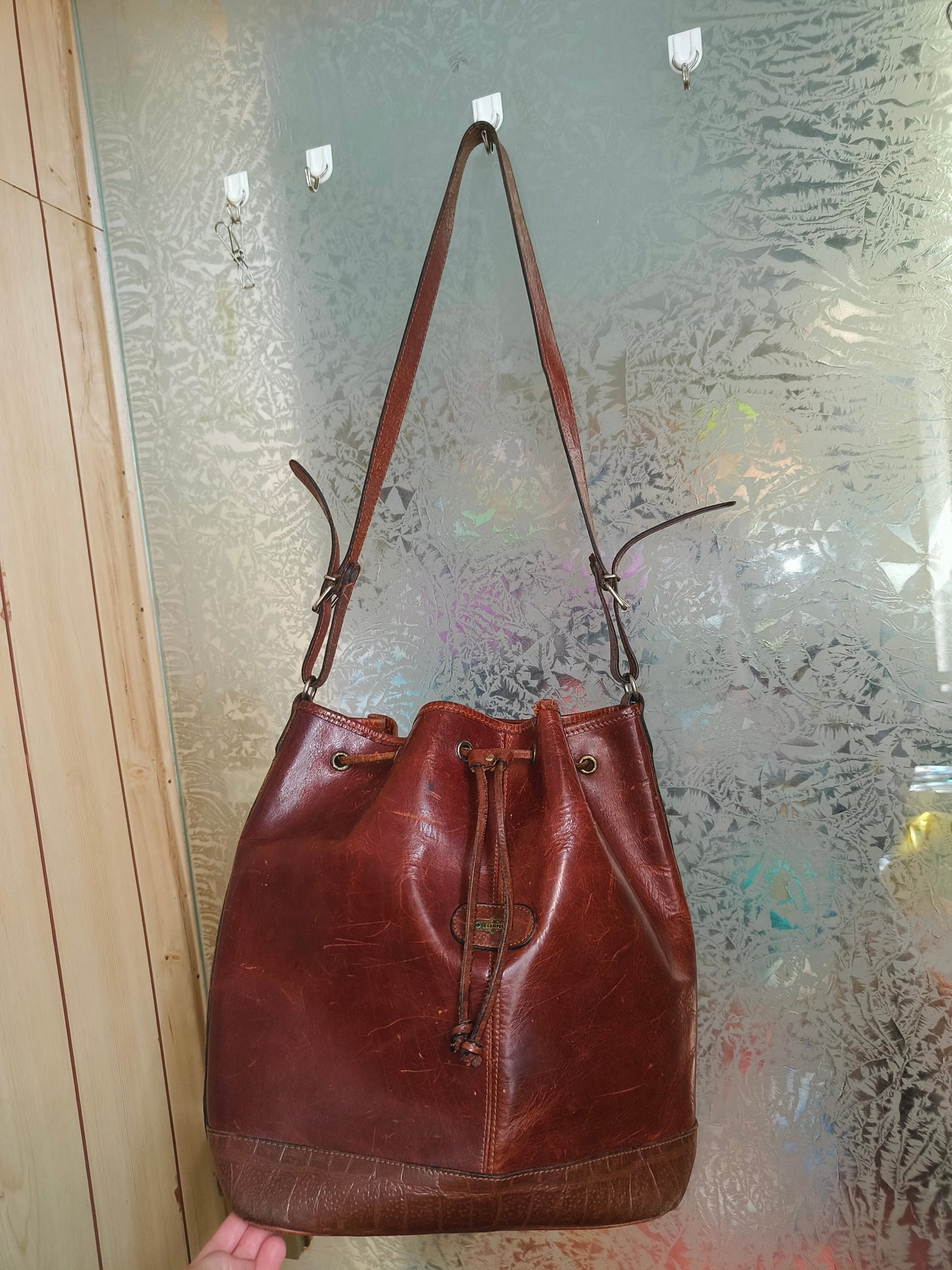 Borsa a secchiello El Campero in pelle anni 80