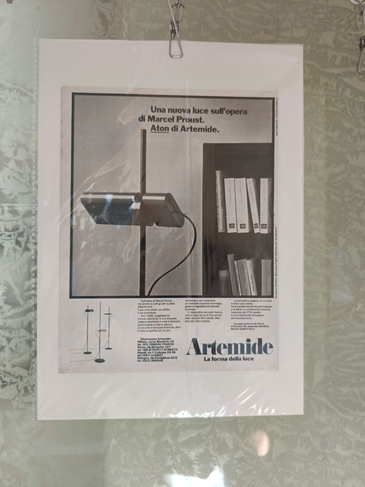 Aton Di Artemide Locandina estratta Da Pubblicazione d'epoca su Cartoncino .
