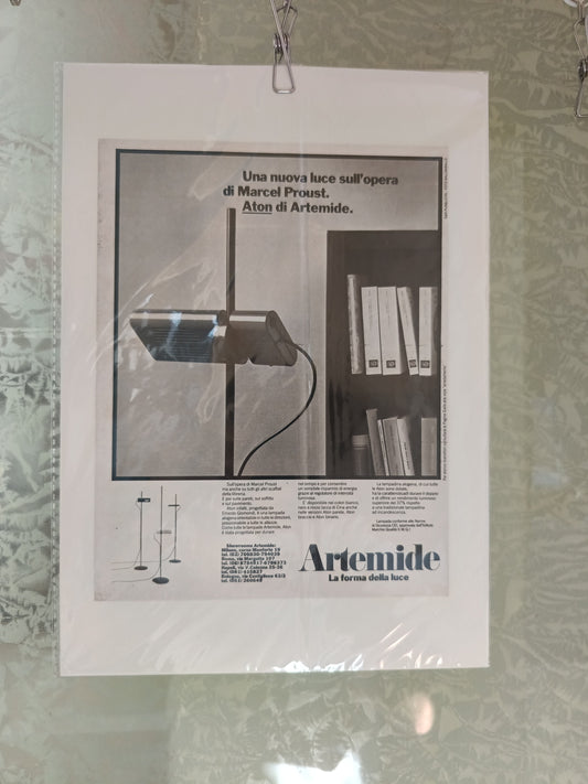 Aton Di Artemide Locandina estratta Da Pubblicazione d'epoca su Cartoncino