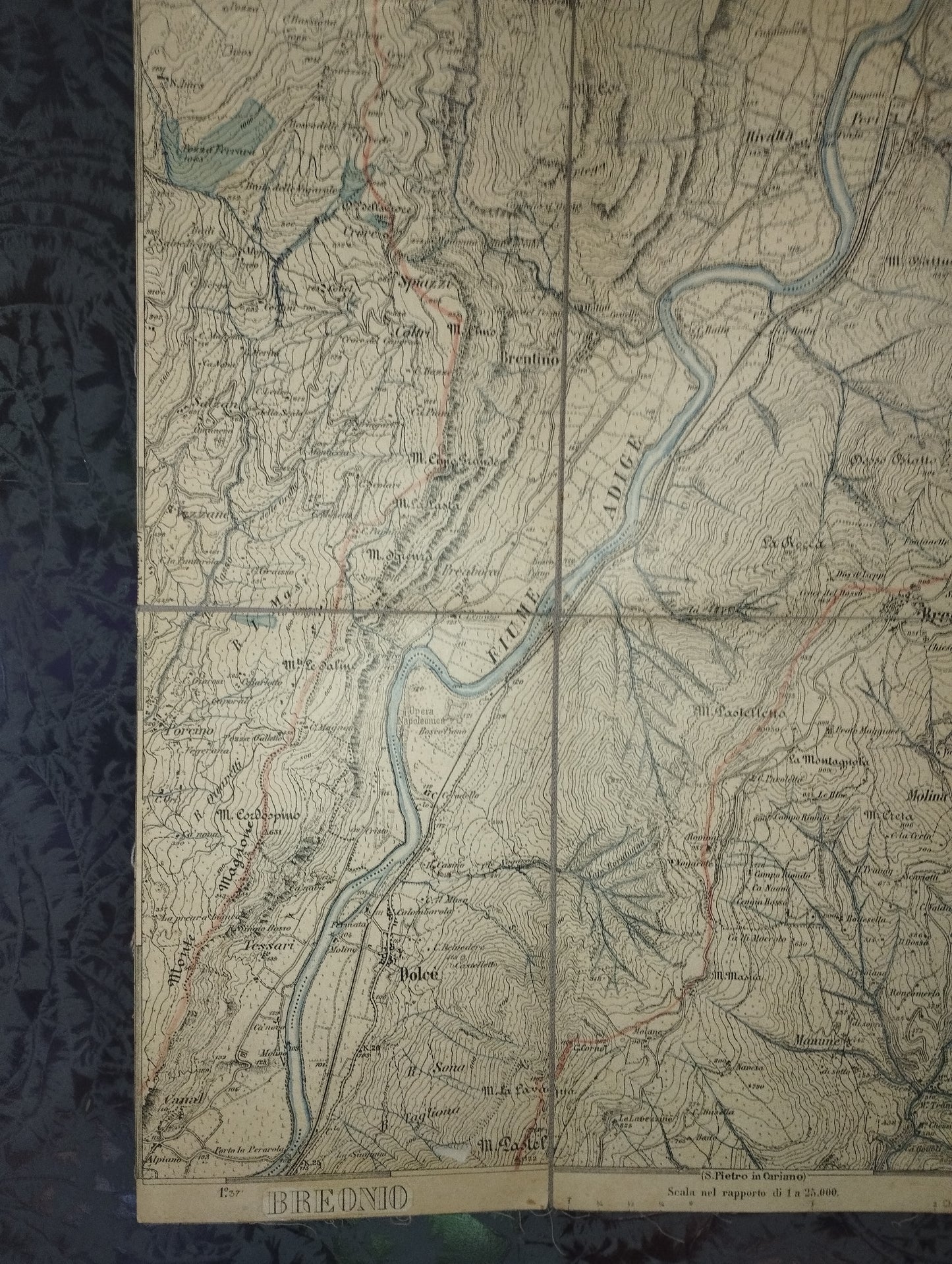 Antica Cartina Telata Breonio scala 1:25.000
Datata agosto 1902