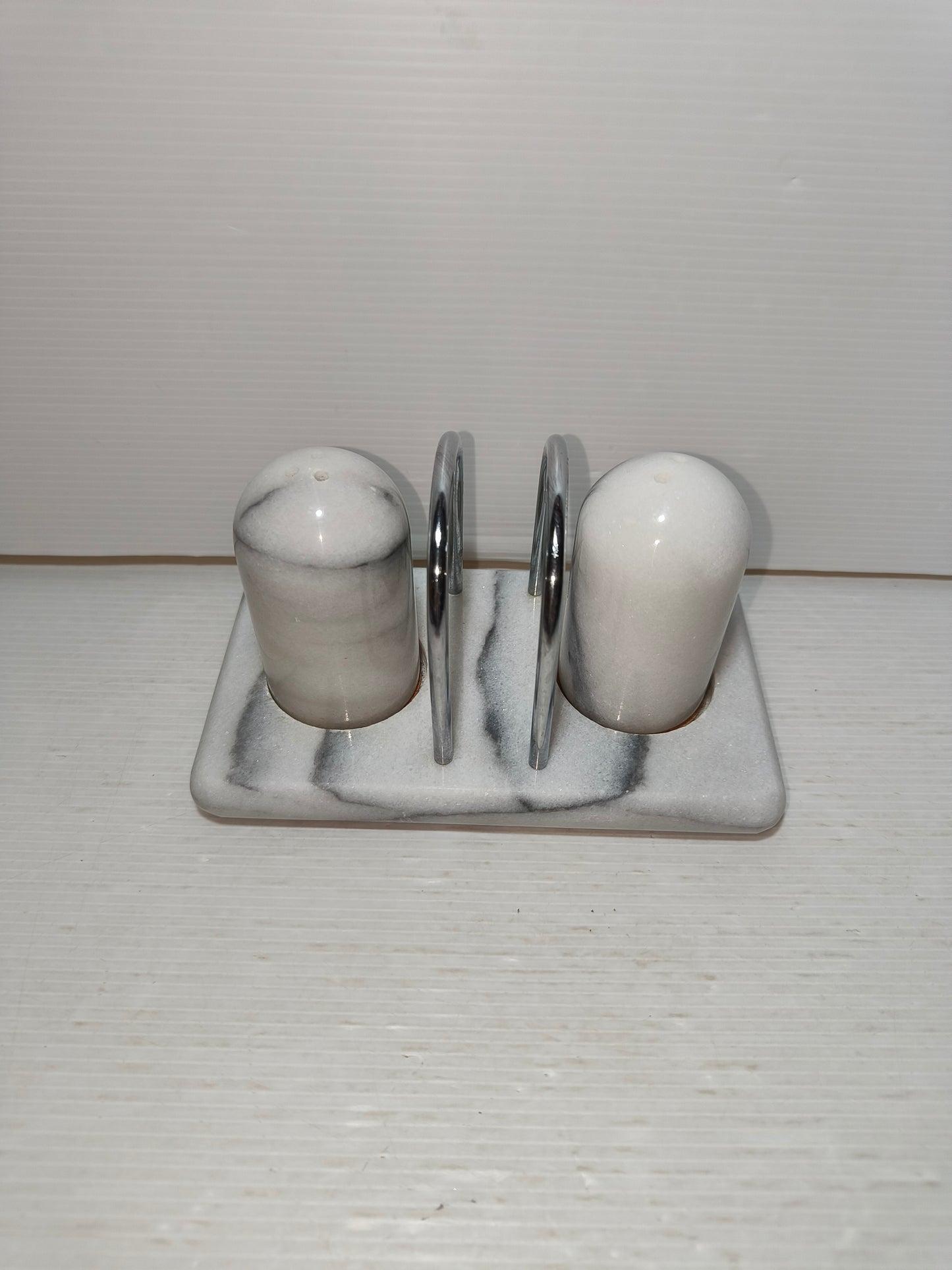 Sale e pepe porta tovaglioli in marmo vintage, LEGGI