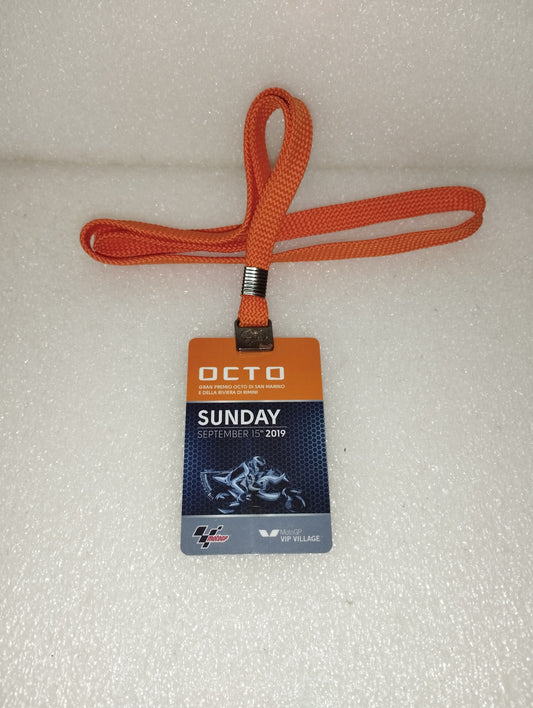 Pass Moto GP Gran Premio Octo Di San Marino e della Riviera di Rimini
Sunday 15 Settembre 2019
Vip Village