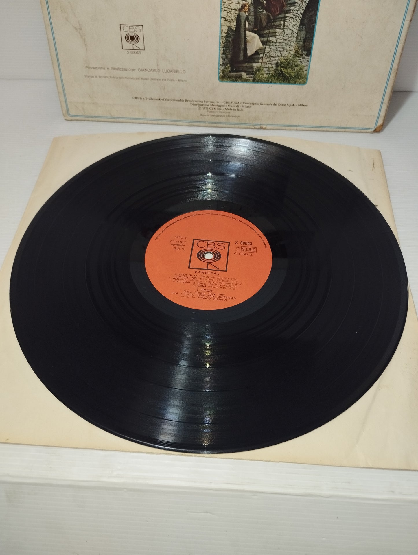 Parsifal I Pooh Lp 33 Giri
Edito nel 1973 da CBS Cod.S 69043
Prima Edizione con inserto