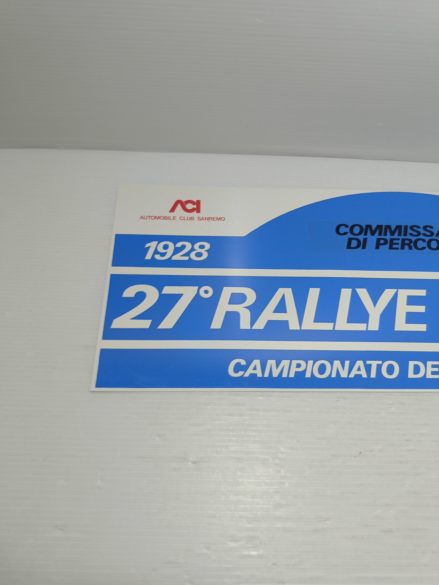 27° Rallye Sanremo 1985 Targa Originale
In Plastica flessibile