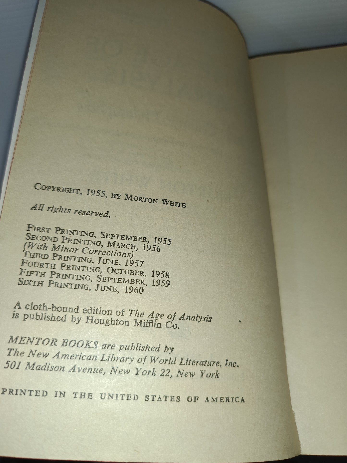 The Age Of Analysis Morton White 
20th Century Philosophers
