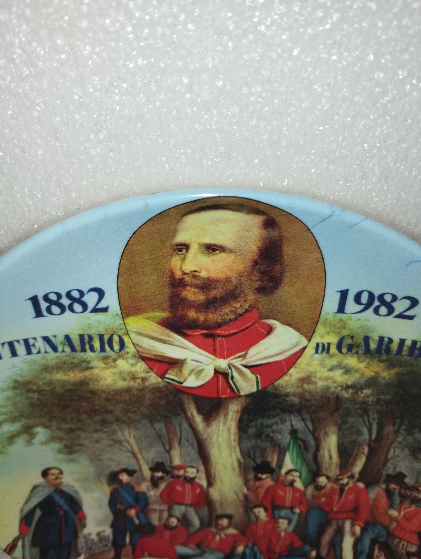 Piatto Centenario Di Garibaldi
1882/1982  In Melamina
Diametro 19 cm circa