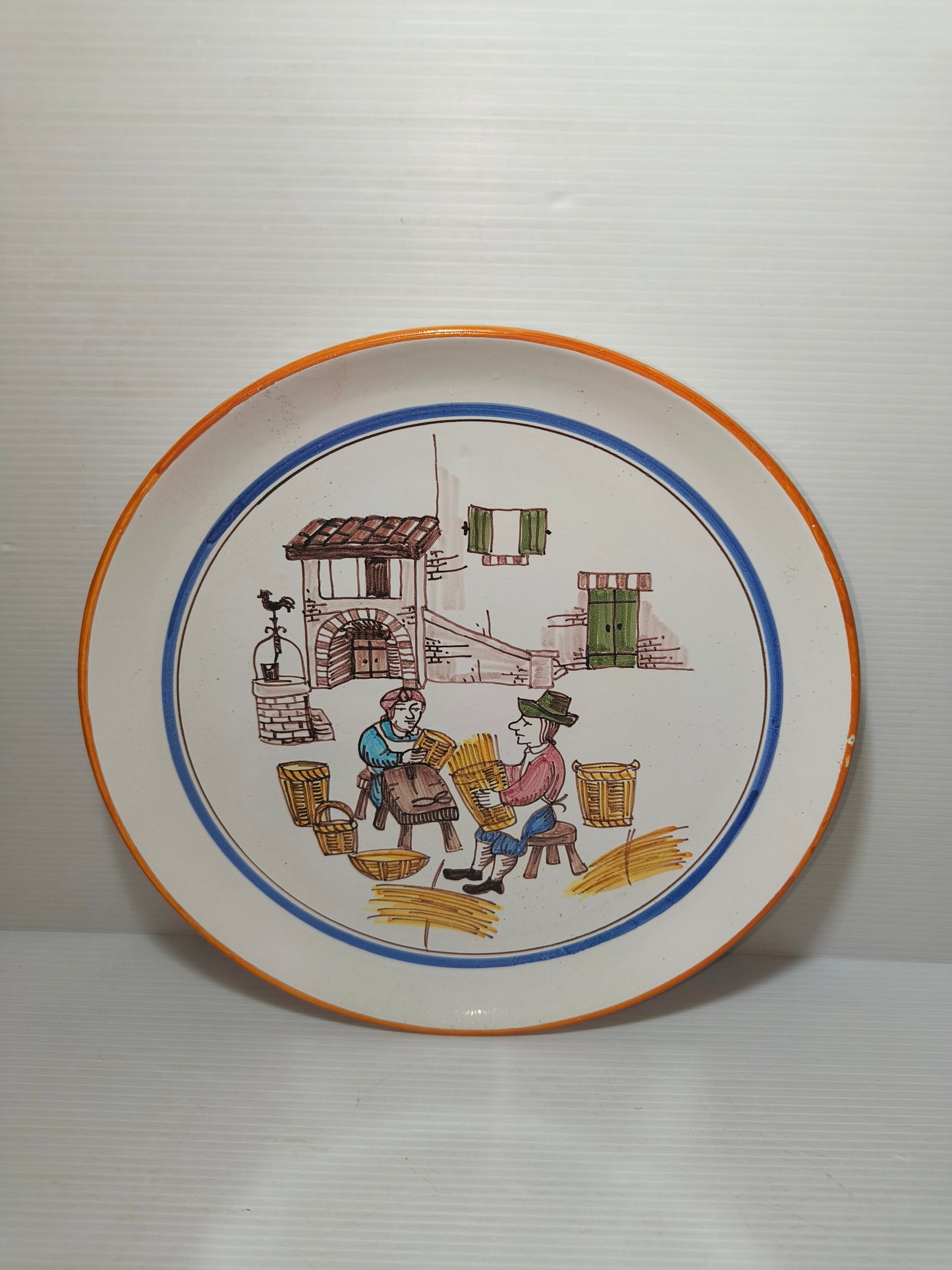 Piatto Gubbio Antichi Mestieri Vintage
