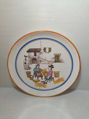 Piatto Gubbio Antichi Mestieri Vintage