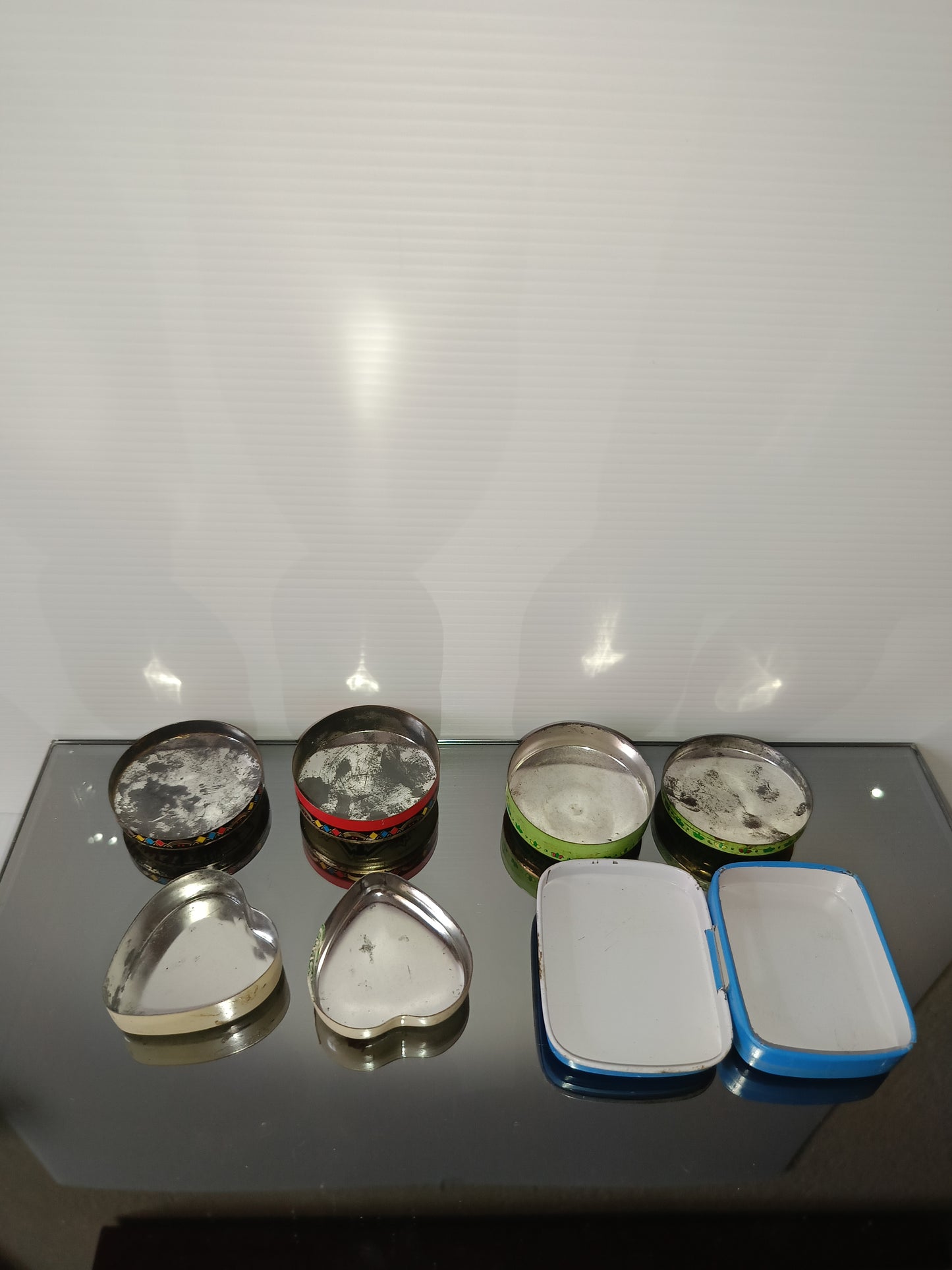 4 Scatolina Caramelle In Latta Vintage