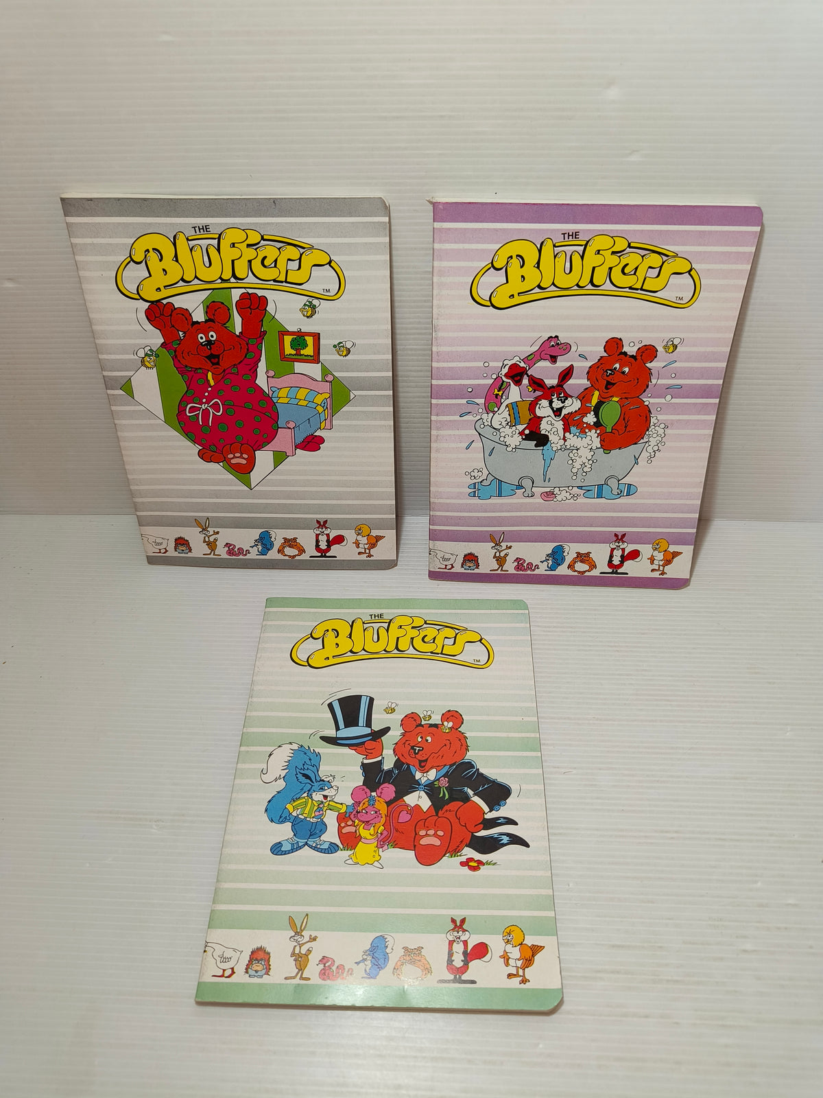 Tre quaderni piccoli The Bluffers anni 80