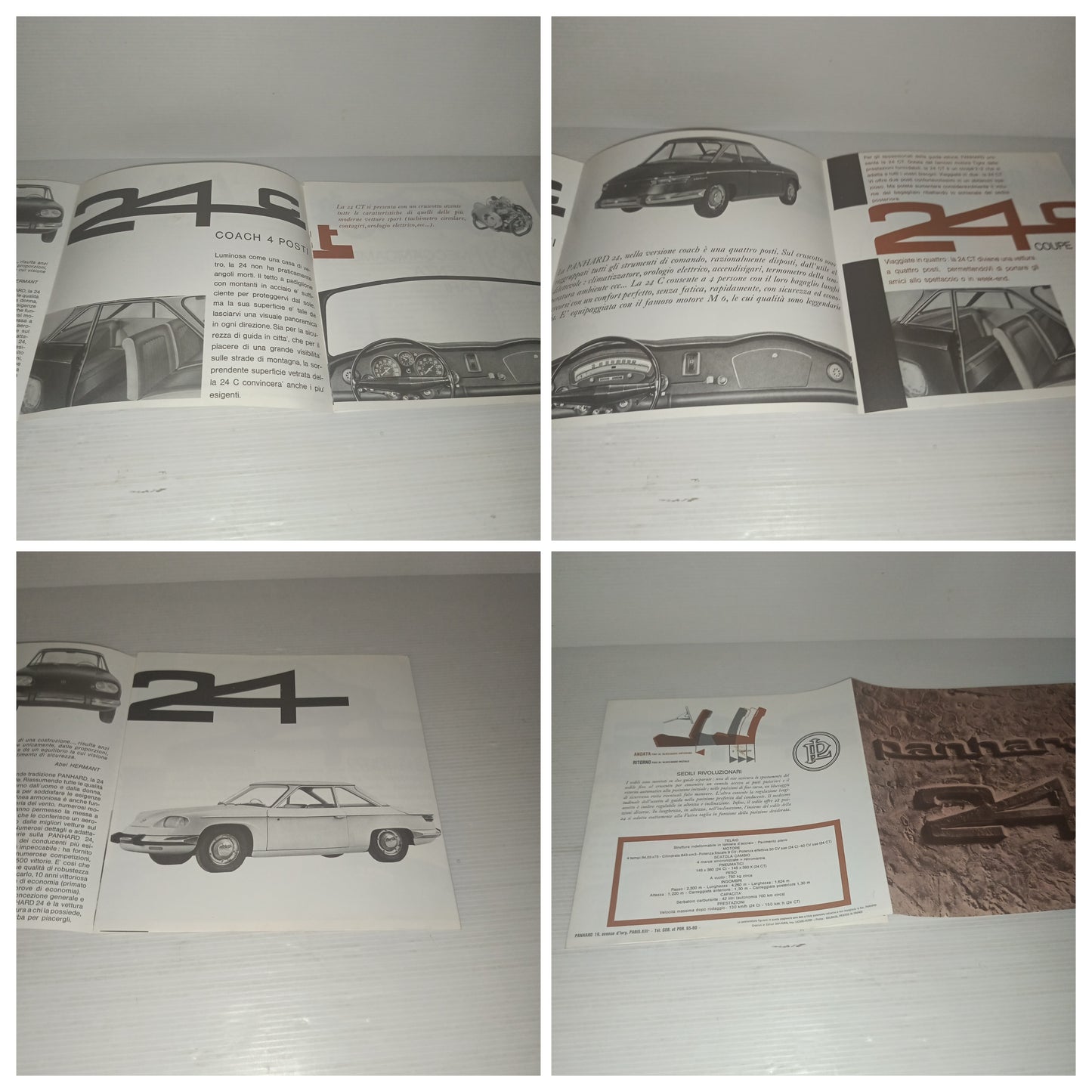 Panhard 24 Depliant Pubblicitario Pieghevole

Originale anni 60