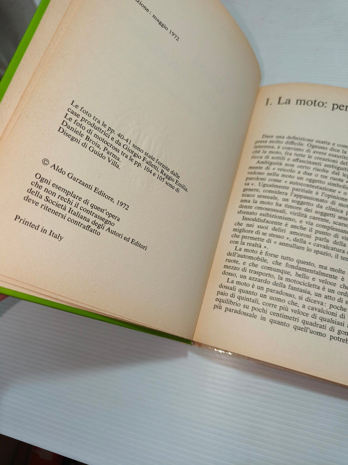 Libro Guida Alla Motocicletta 1972