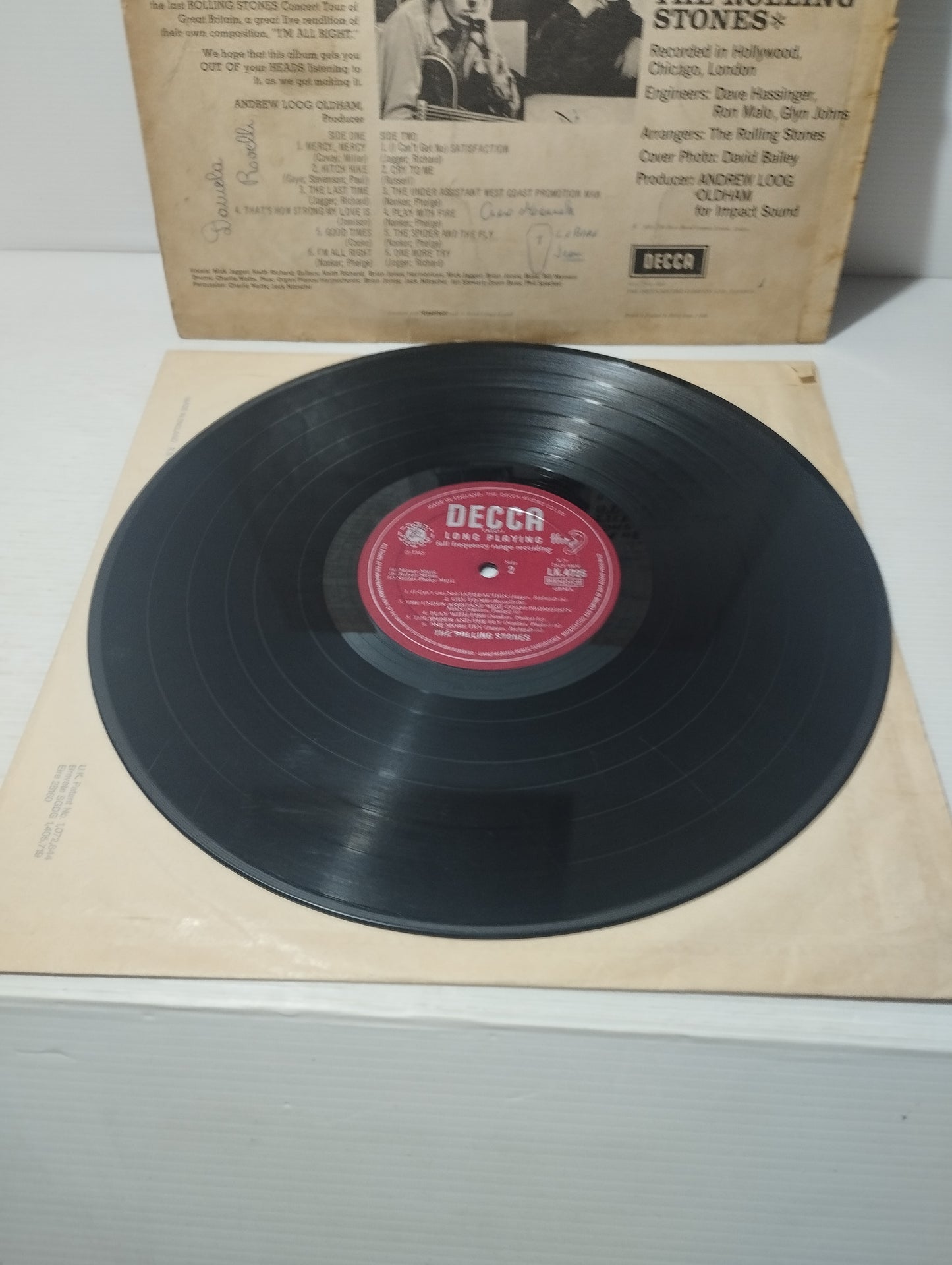 Out Of Our Heads The Rolling Stones Lp Edito nel 1965 da Decca
Mono Cod.LK 4725