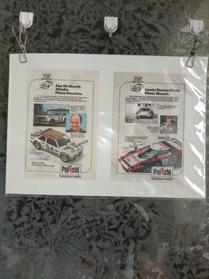 Locandina Polistil Fiat 131 Abarth Alitalia/Lancia Stratos Pirelli

Estratte  Da Fumetto Dell'epoca Su Cartoncino