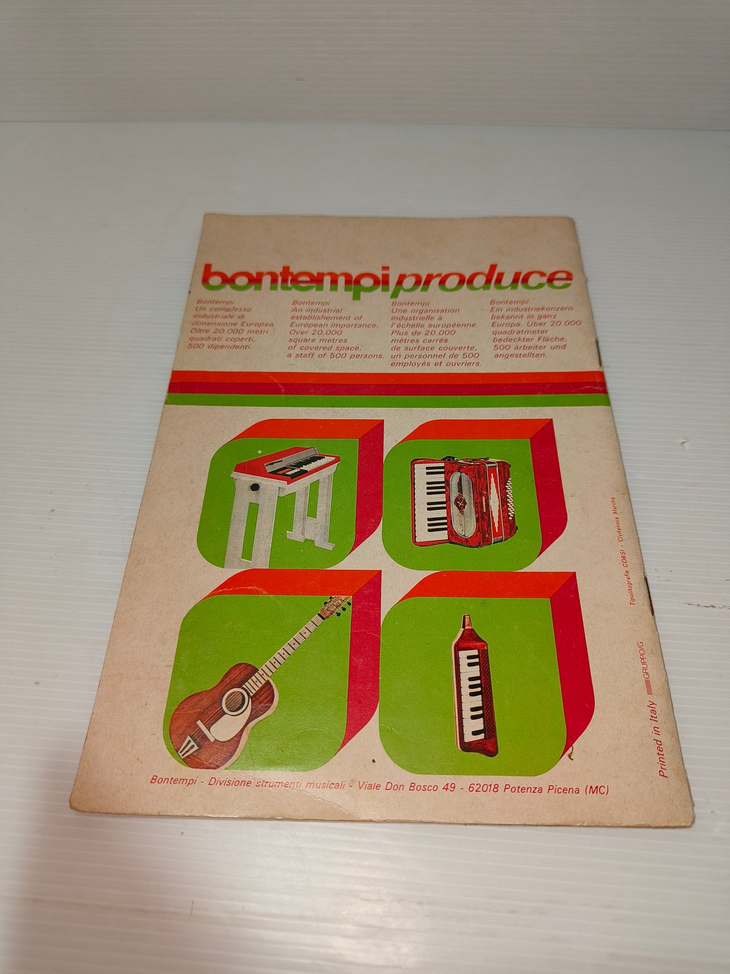 Libretto Preludio Bontempi Hit Organ anni 70