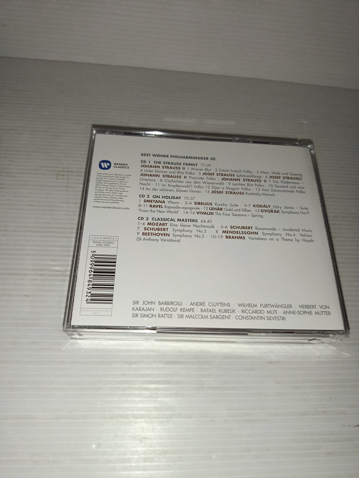 Best Wiener Philharmoniker 50 3 Compact Disc Warner Classica