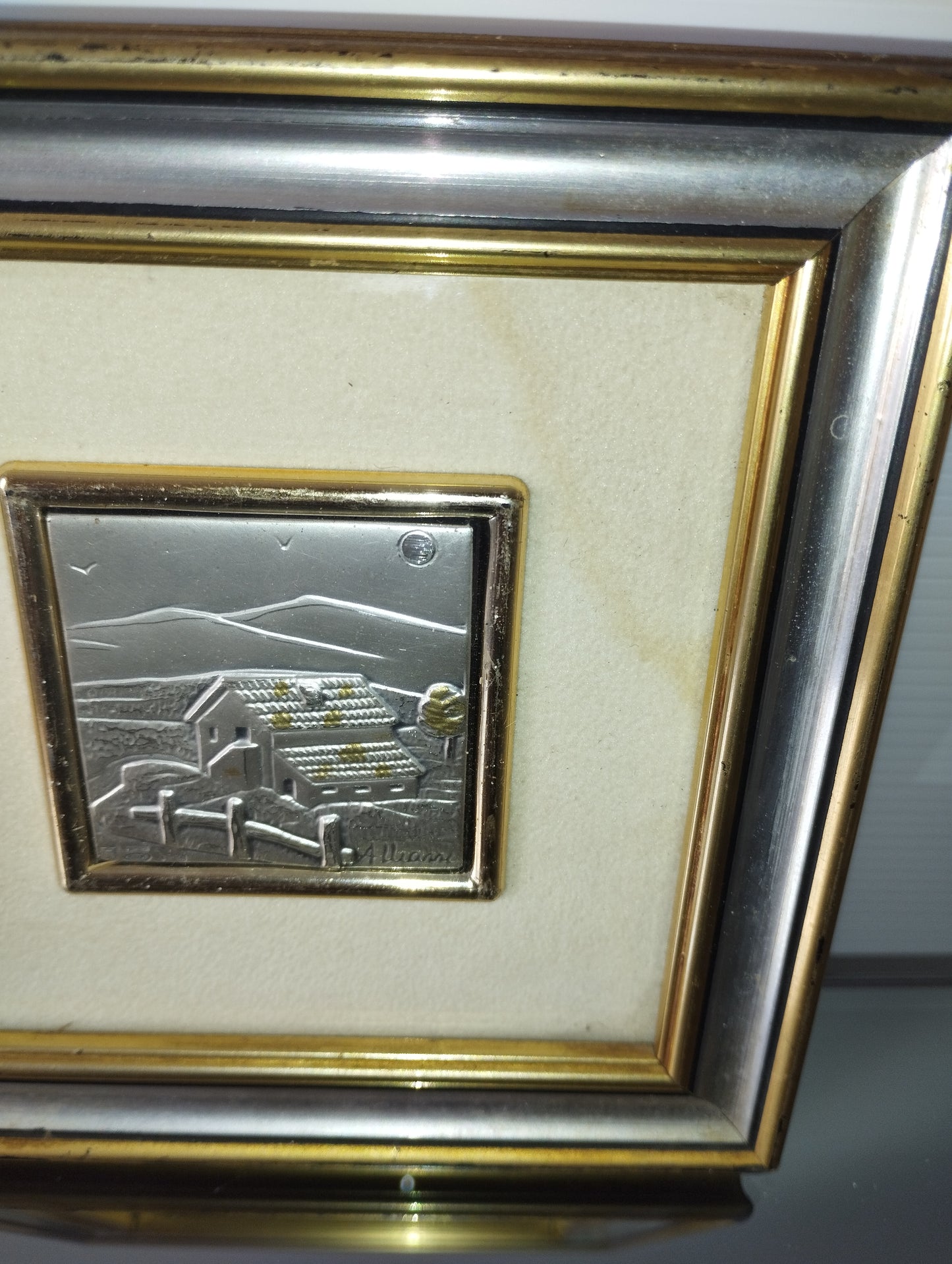 Bassorilievo Alliani In Argento 925 Con Cornice