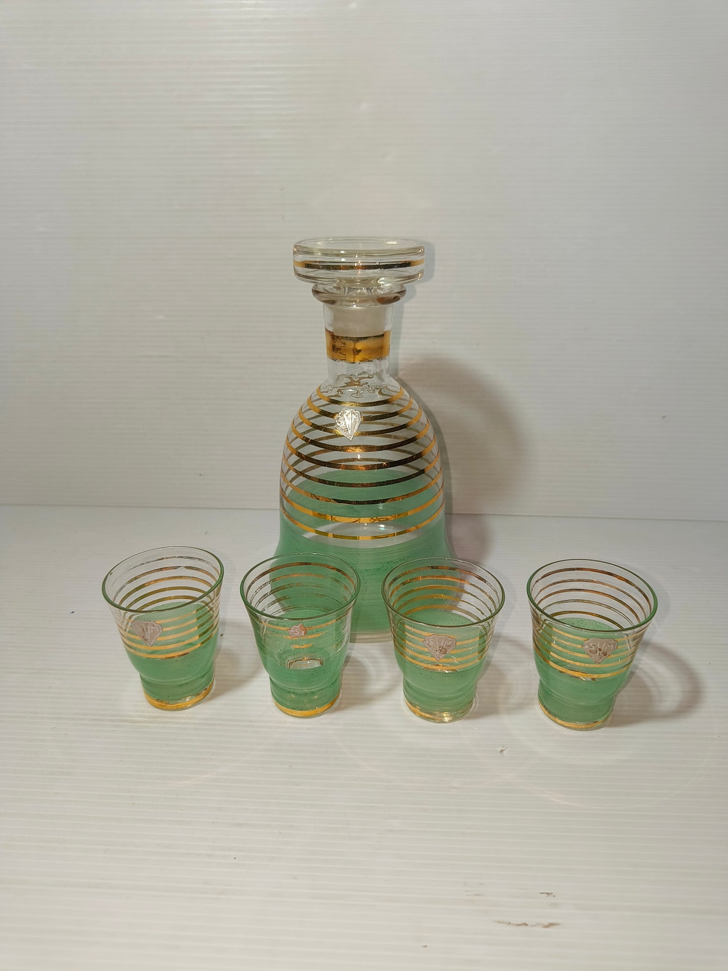 Servizio per liquori in vetro anni 50