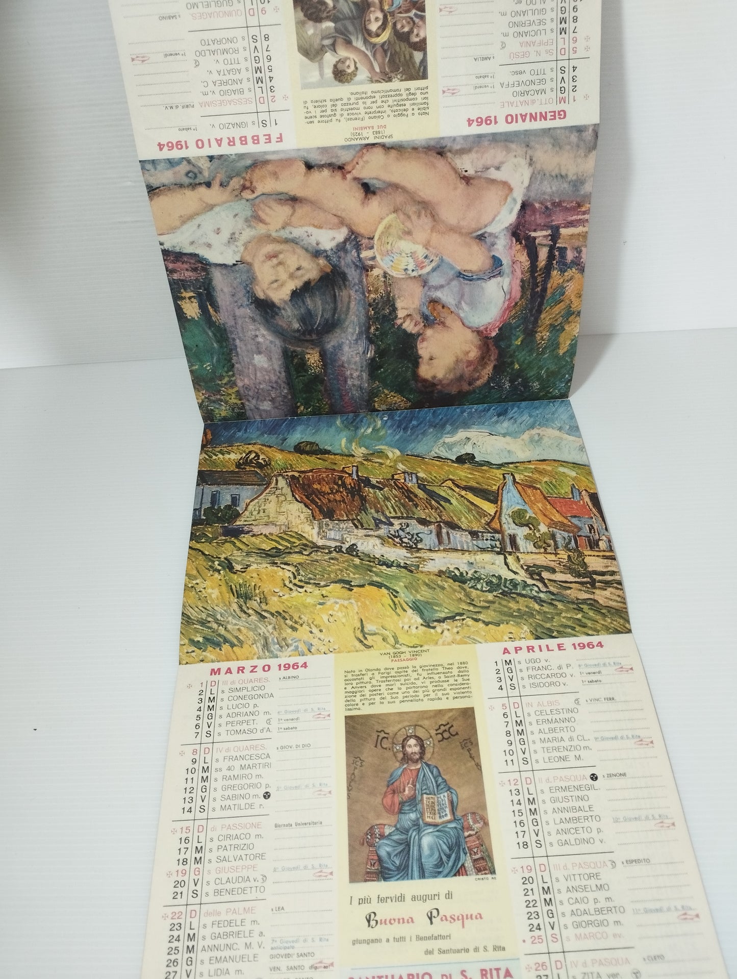 Calendario 1964 Santa Rita Da Cascia
In carta
