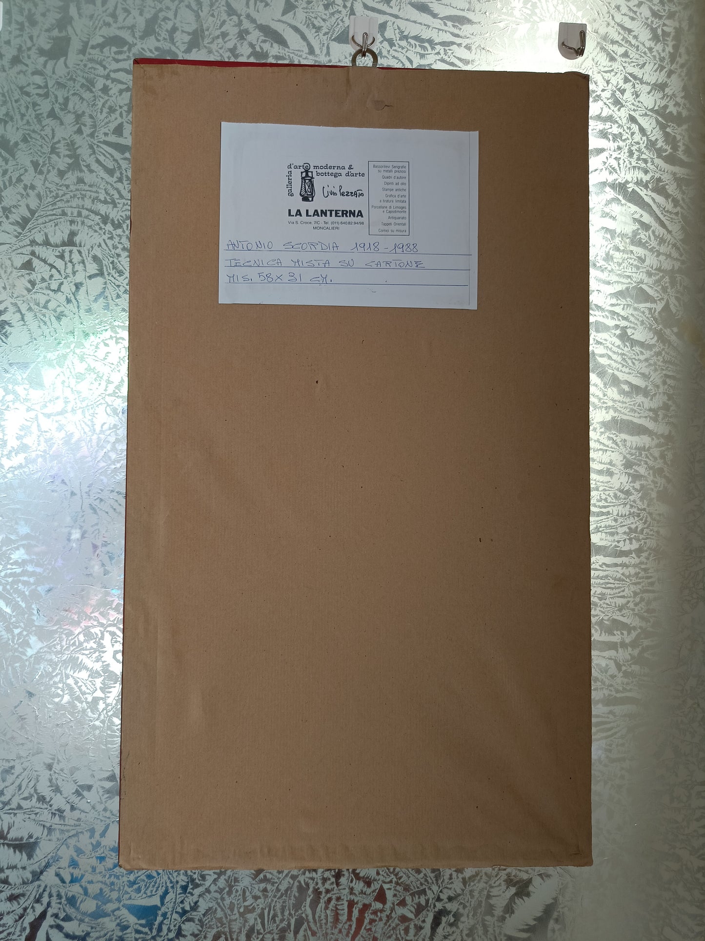 Antonio Scordia ( 1918/1988)
Dipinto Tecnica Mista su cartone
Misure 58 x31 Cm