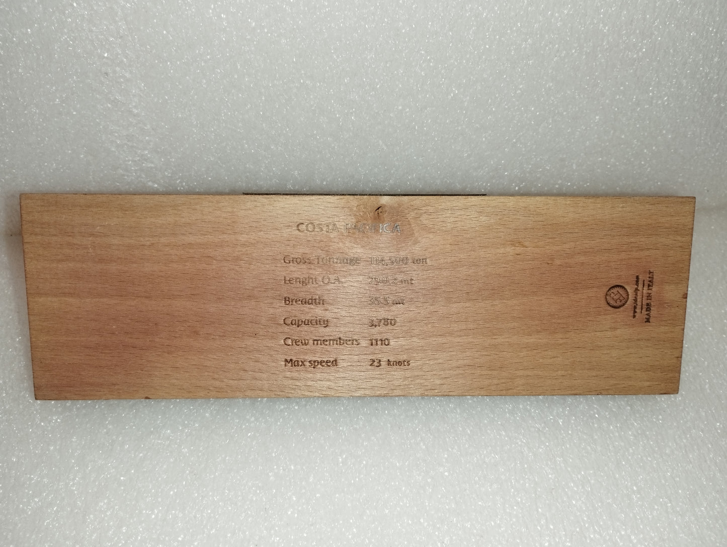 Costa Pacifica In Metallo Con Base In Legno
Made in Italy