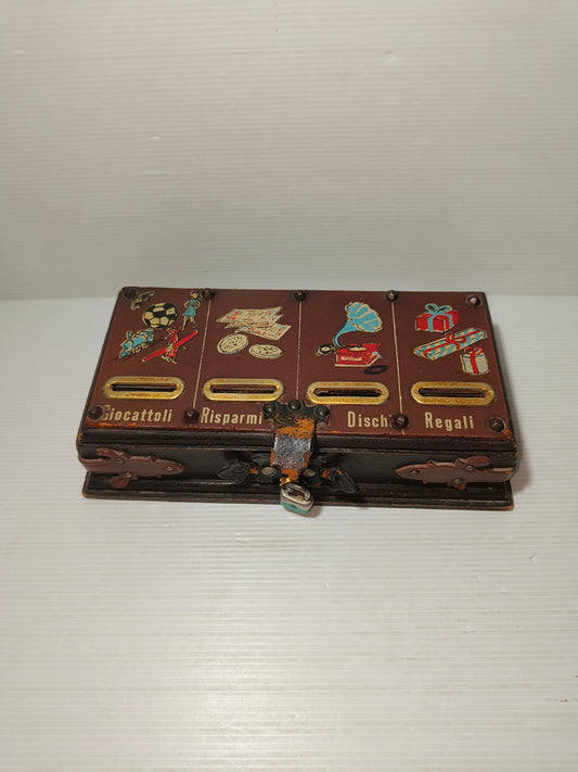 Scatola salvadanaio Anni 60 da restaurare