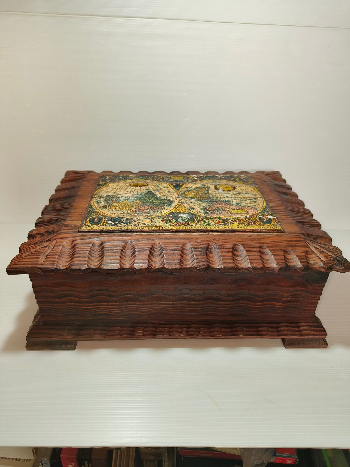 Scatola bauletto in legno vintage