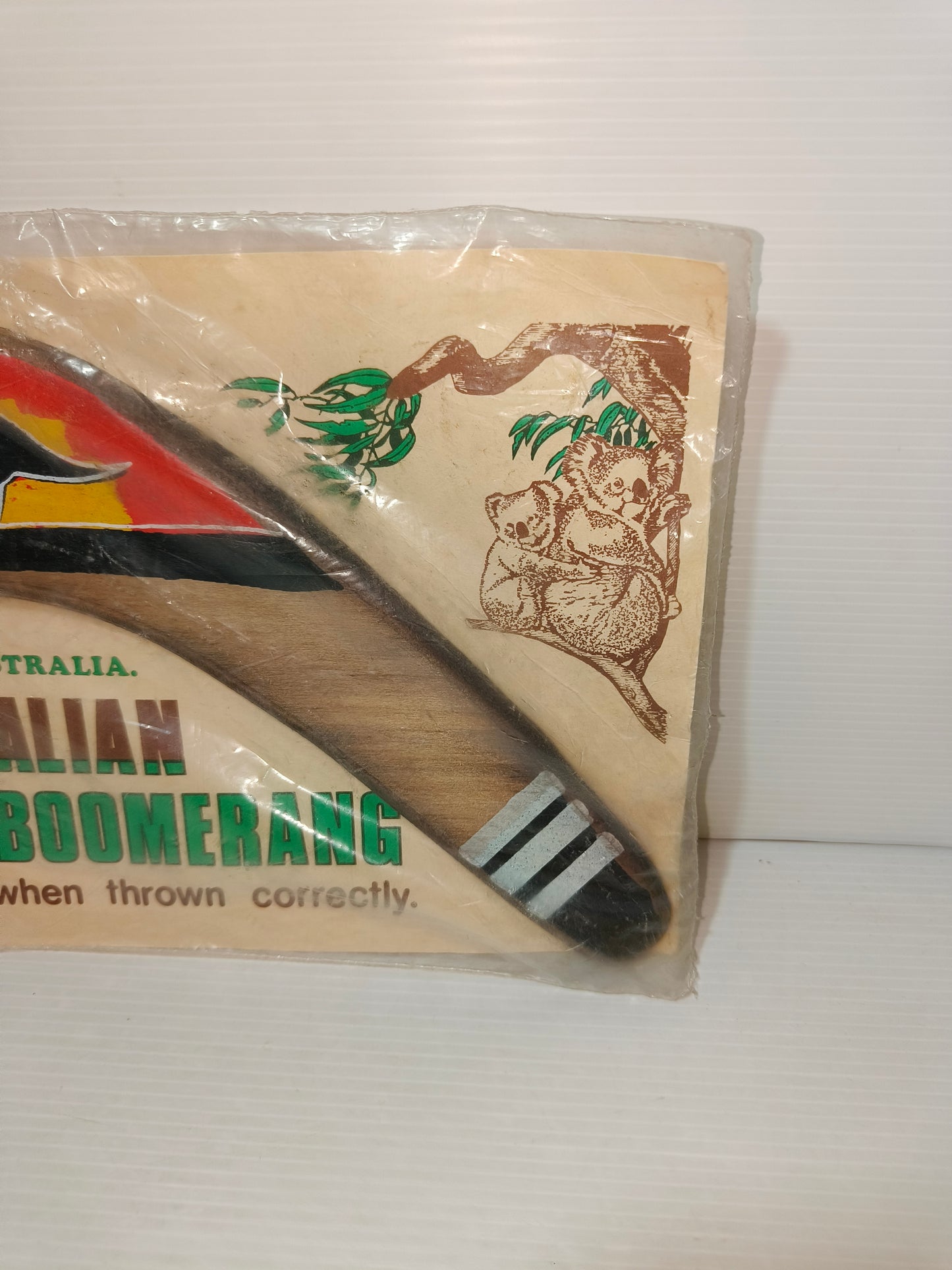 Souvenir Boomerang Australia Dipinto A Mano Vintage