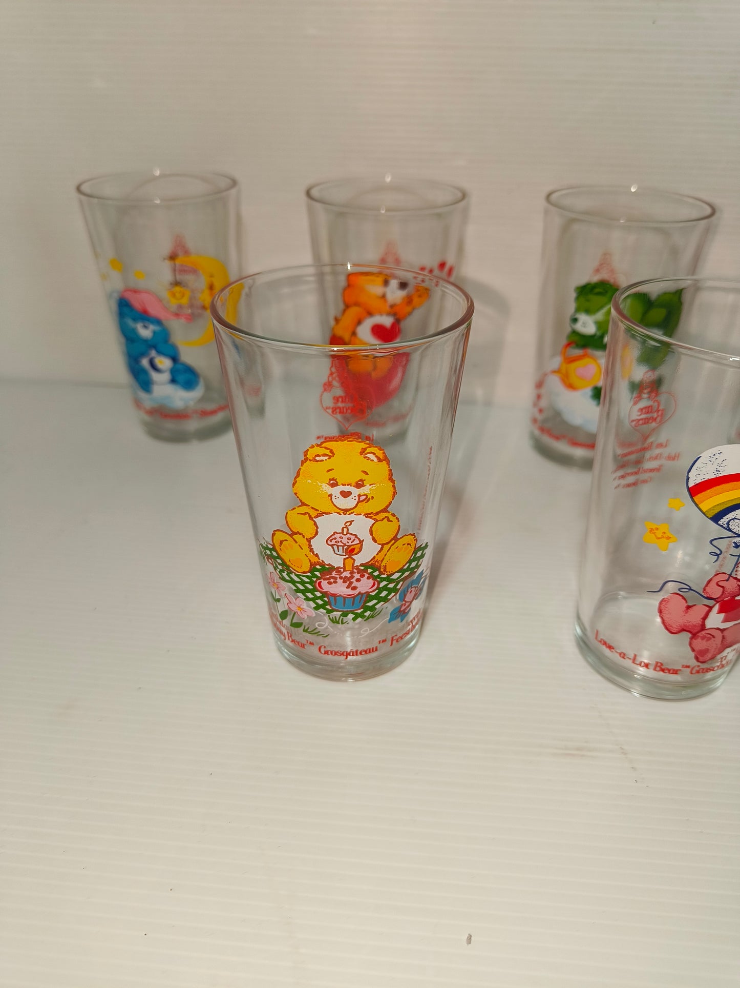 Sei bicchieri Care Bears anni 80