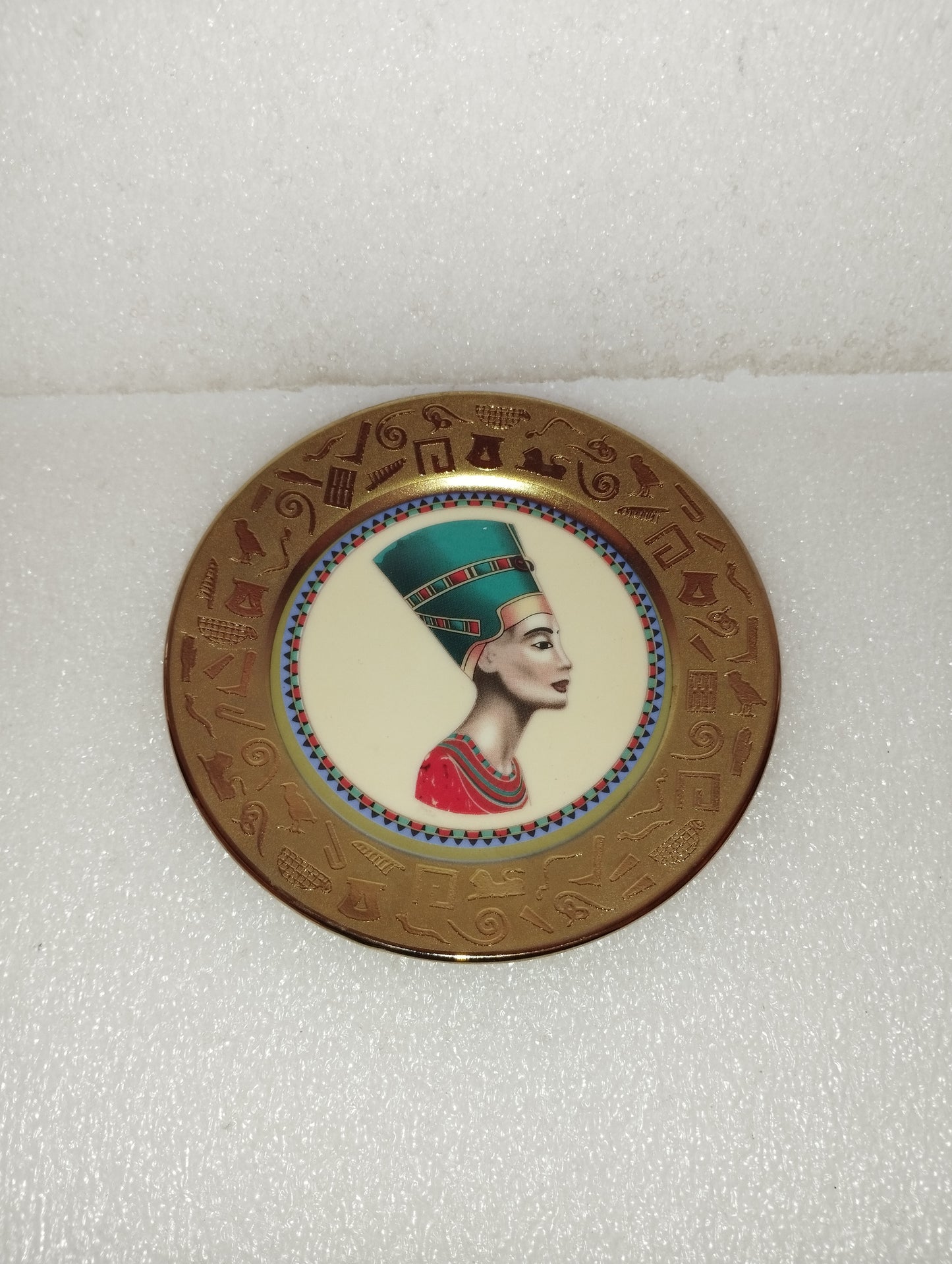 Piattino Decorativo Nefertiti Egitto In Porcellana decorata