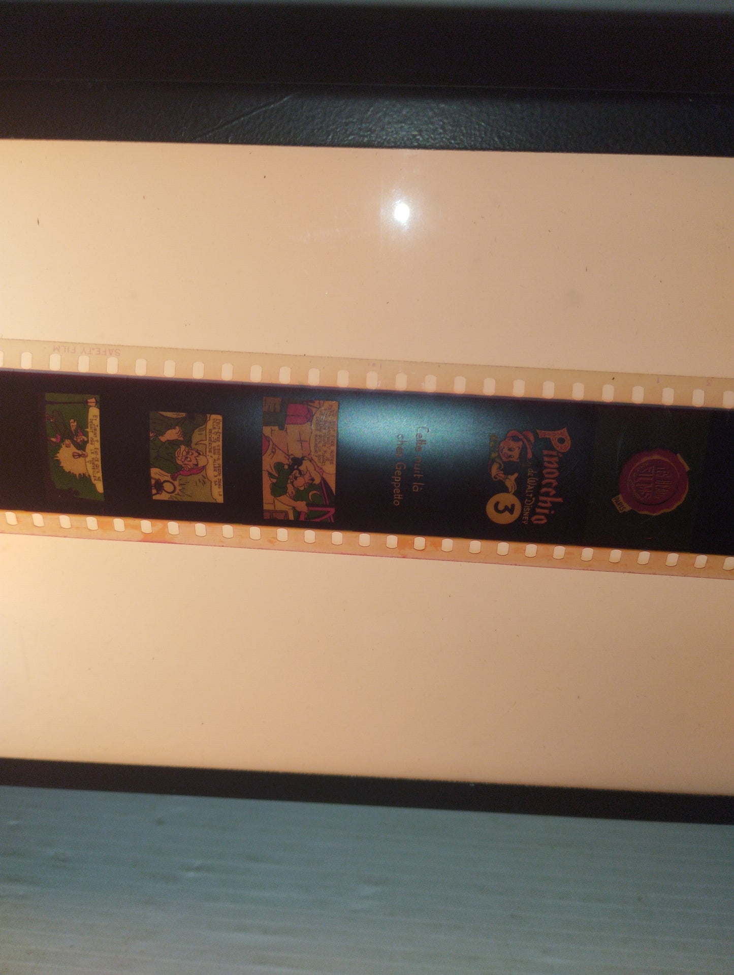 Pellicola 35 mmm Pinocchio Walt Disney Les Beaux Films Paris Vintage