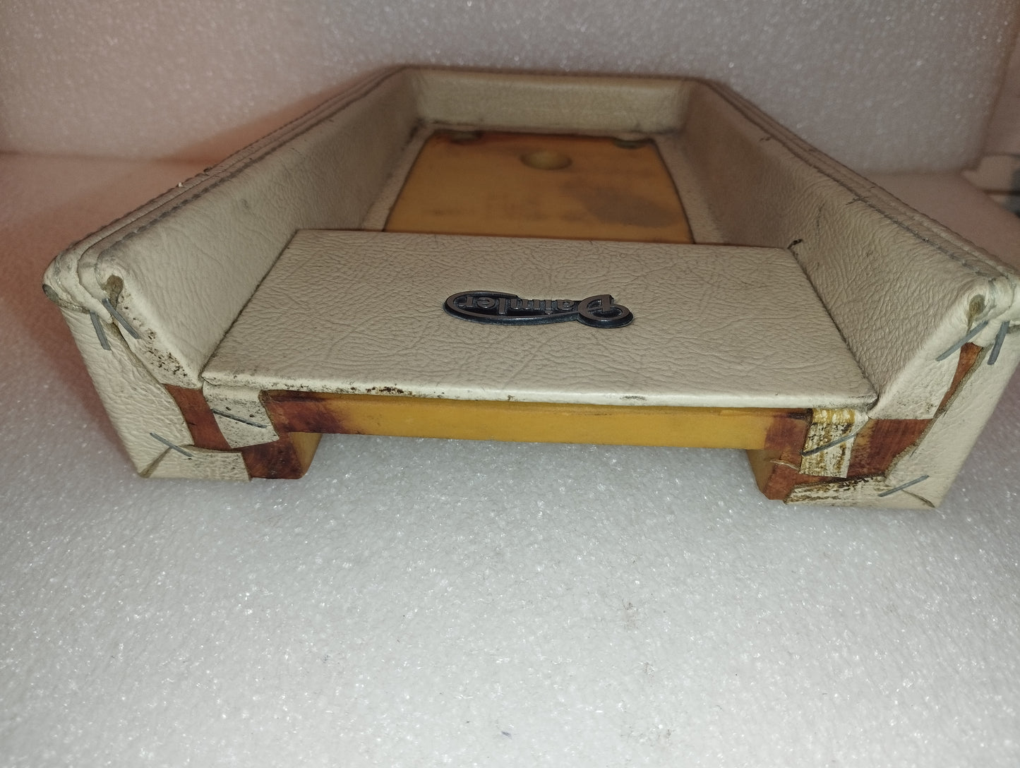 Daimler Vassoio/Interni Autovettura Rivestito In Pelle Vintage