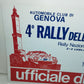 4° Rallye della Lanterna 1983  Targa originale In Plastica flessibile