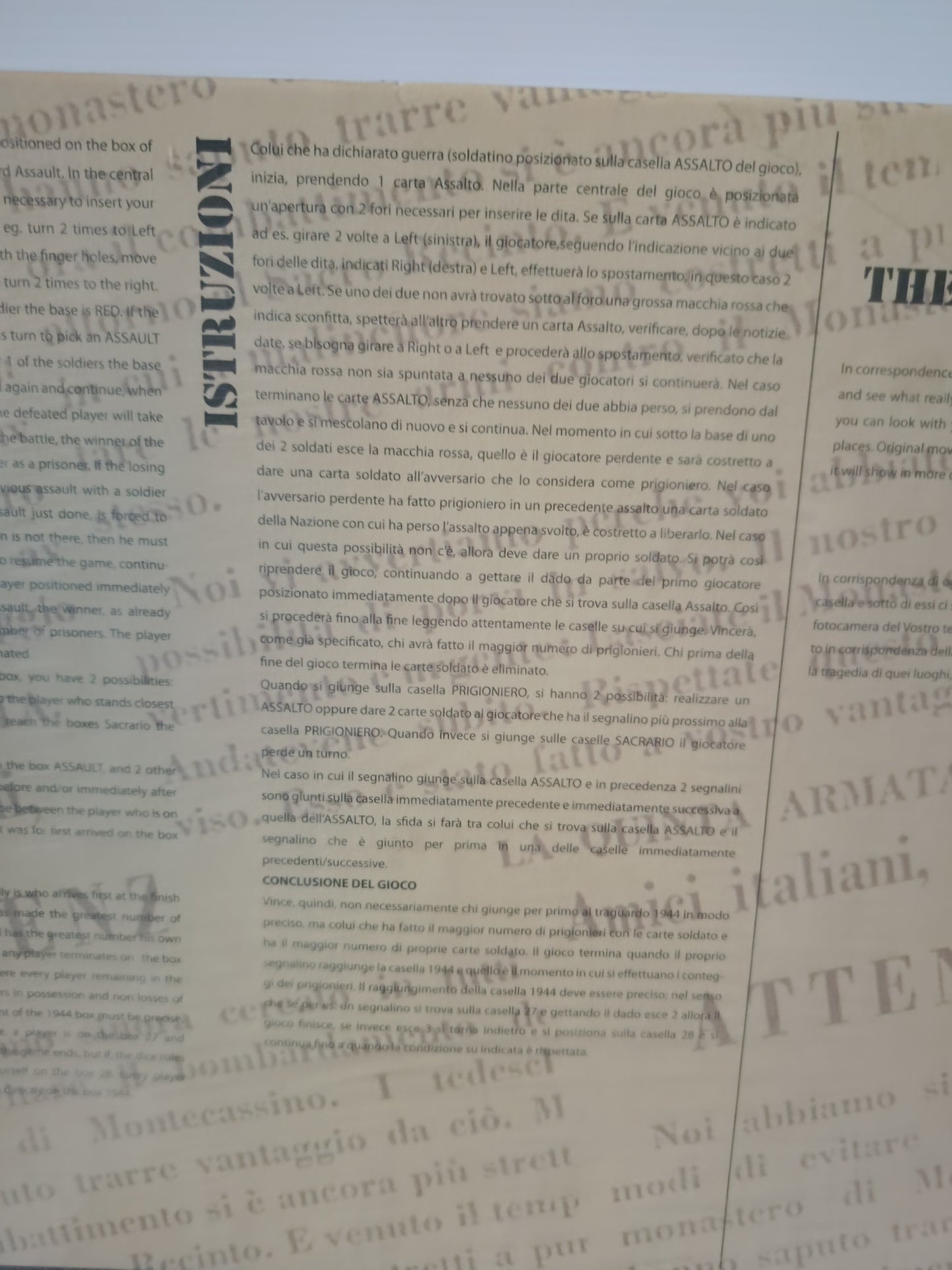 Montecassino The Battle Gioco Da Tavolo sigillato