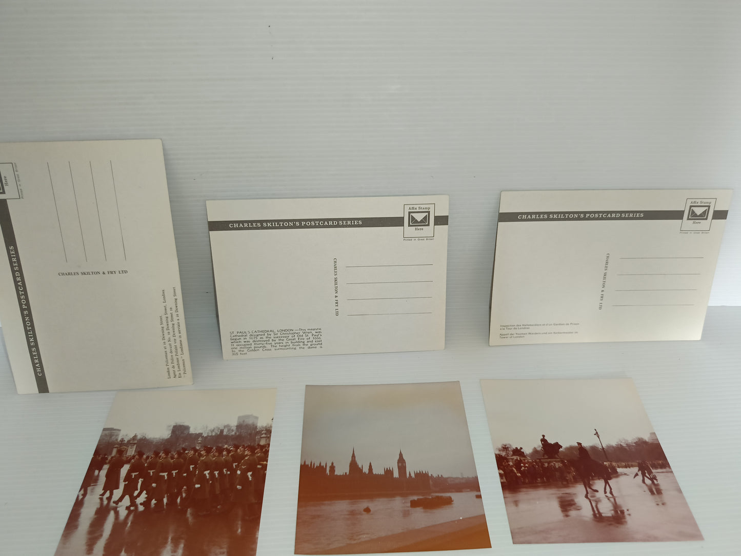 Lotto 3 Cartoline + 9 Foto Londra Vintage