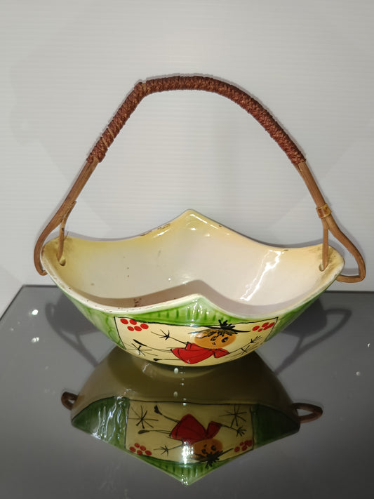 Cestino In Ceramica Vintage