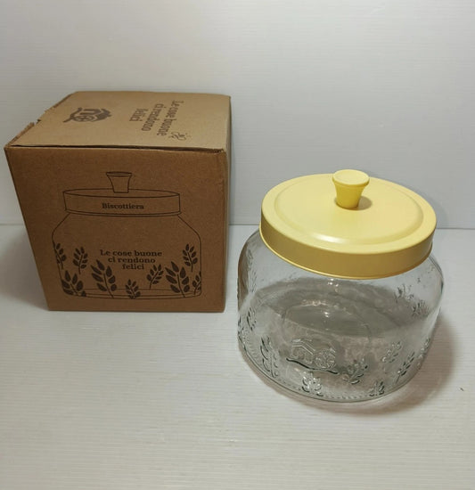 Biscottiera in vetro Mulino Bianco edizione 2022, Nuova