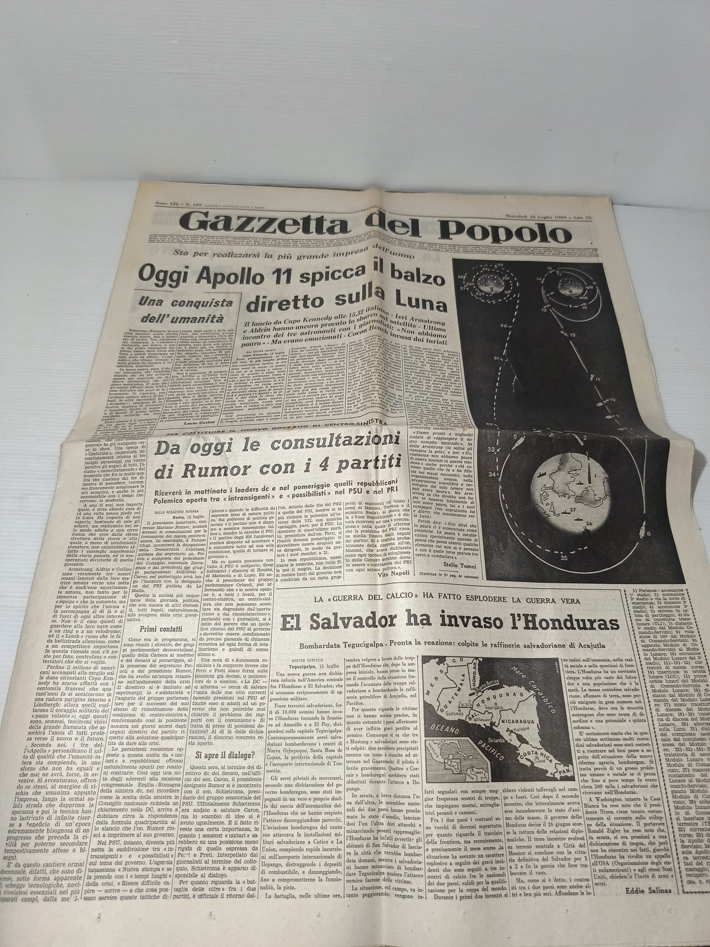 Apollo 11 Gazzetta Del Popolo 16 Luglio 1969

Originale dell'epoca