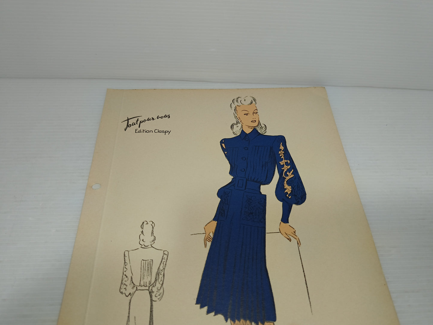 Abito Moda Femminile
Tout pour Vous Edition Claspy
Stampa D'epoca Originale
Anni 40