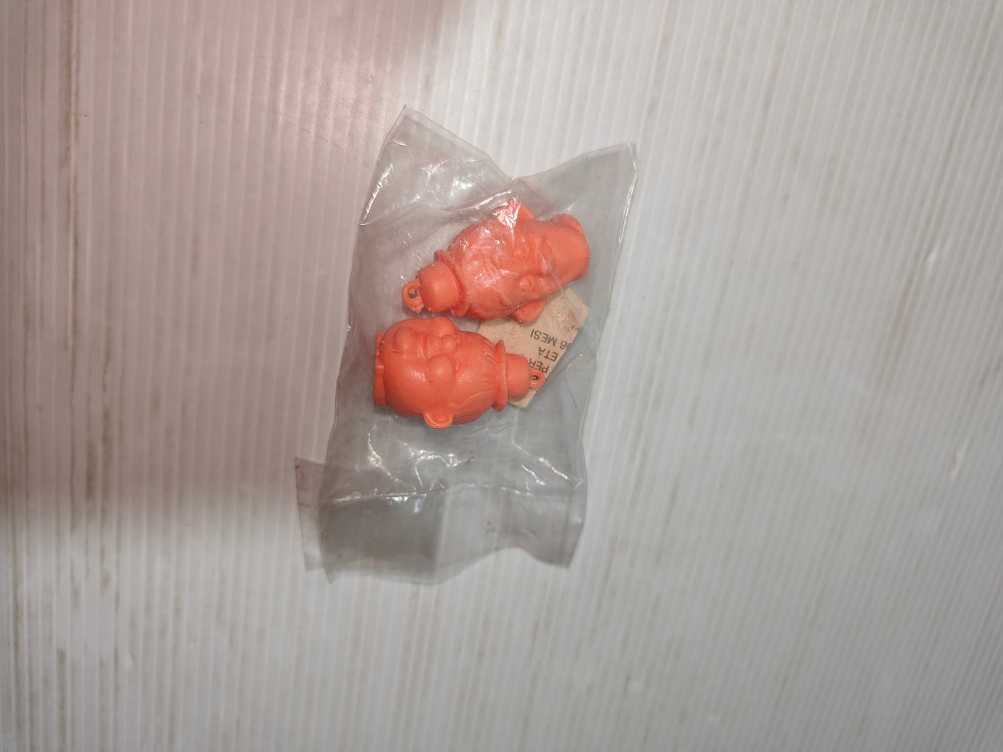Rare Sorpresine personaggi Stanlio e Ollio in plastica anni 60 Res Plastic