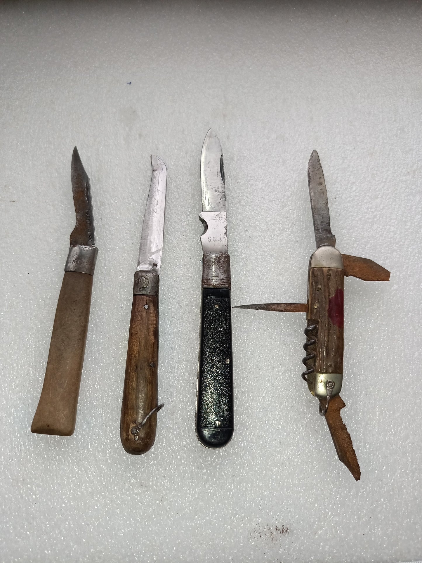 4 coltellini vintage da restaurare